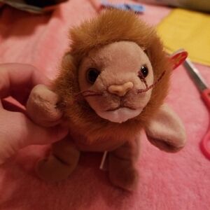 tag error Ty Beanie Babies Original Collection Roary The Lion Vintage 1996